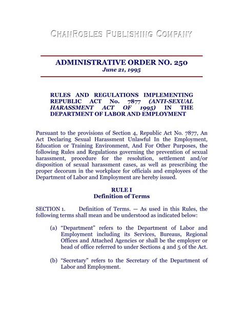 ra 7877 lawphil|RULES AND REGULATIONS IMPLEMENTING REPUBLIC ACT .